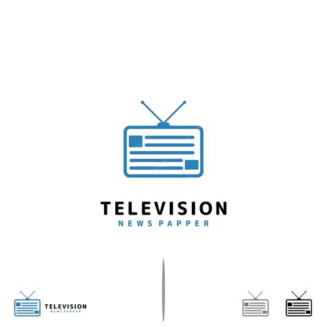 Modelo De Design De Logotipo De Jornal De Tv Televisão Combina Com