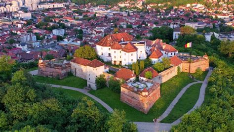 Aerial View Brasov Citadel, Stunning Stock Footage Video (100% Royalty ...