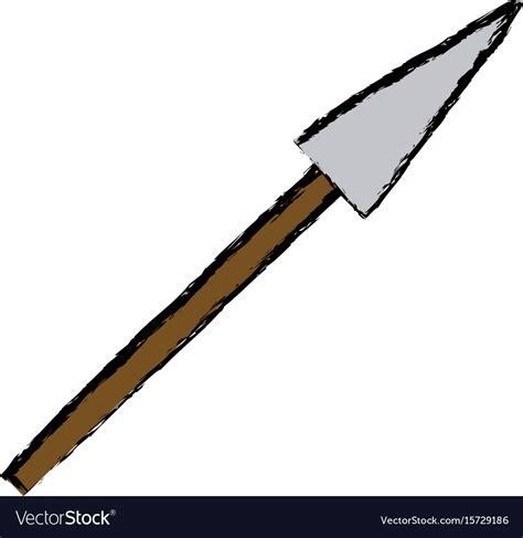 Cartoon Spear Weapon War Medieval Royalty Free Vector Image