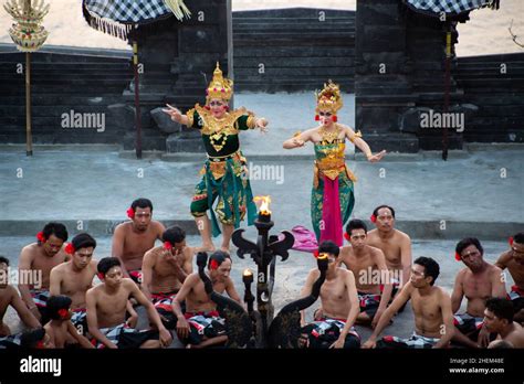 Bali Indonesia Rama And Shinta Kecak Dancers