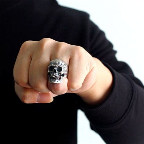 Bague T Te De Mort Argent Massif Chevali Re Prestige