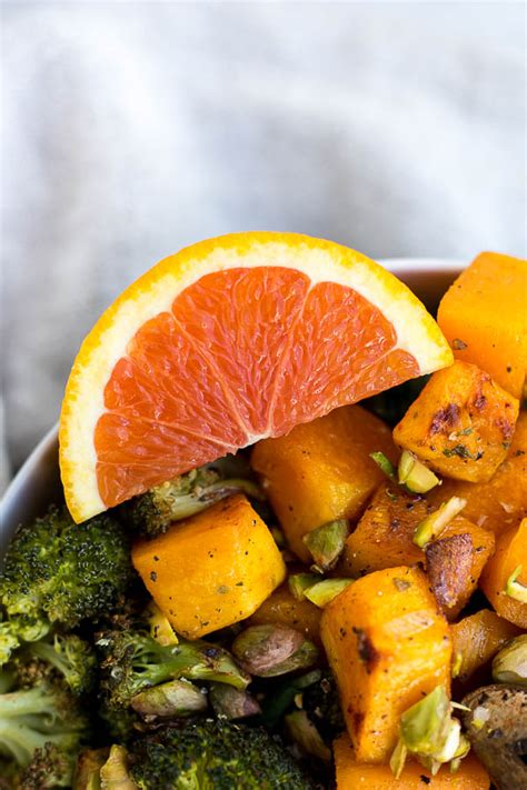 Roasted Veggie Grain Bowls With Citrus Dressing Fooduzzi