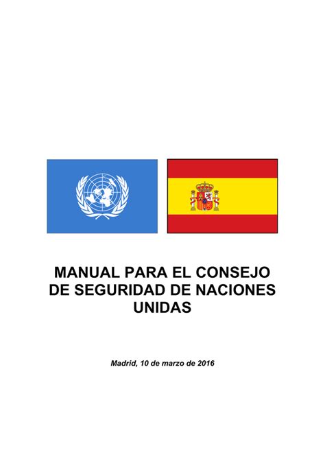 Manual Para El Consejo De Seguridad De Naciones Unidas