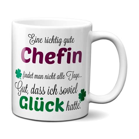 Eine Gute Chefin Tasse Kaffeebecher Geschenk Geschenke F R