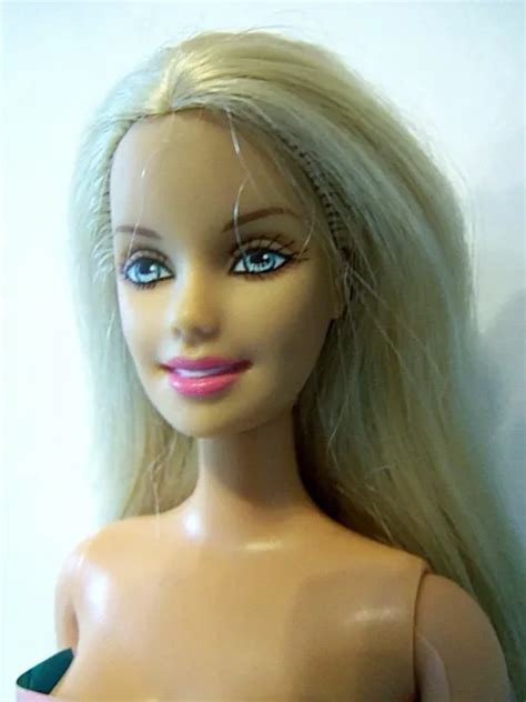 NAKED BARBIE FASHION Model Unique Pose Doll Long Blonde Hair Blue Eyes