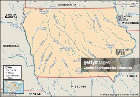 Physical Map Of Iowa Physical Map Of The State Of Iowa Showing News