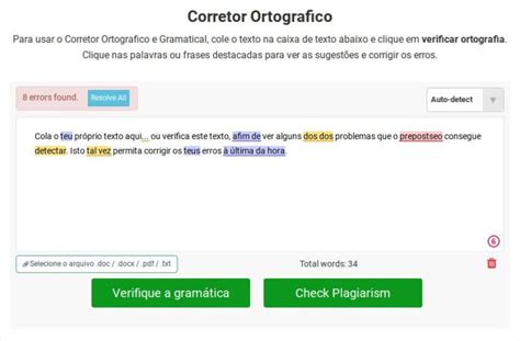 Corretor de texto quais os melhores corretores ortográficos online