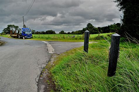 Damaged Road Sign Along Edergole Road Kenneth Allen Cc By Sa