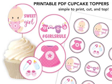 Printable Baby Shower Cupcake Toppers Free Printable Cupcake Toppers