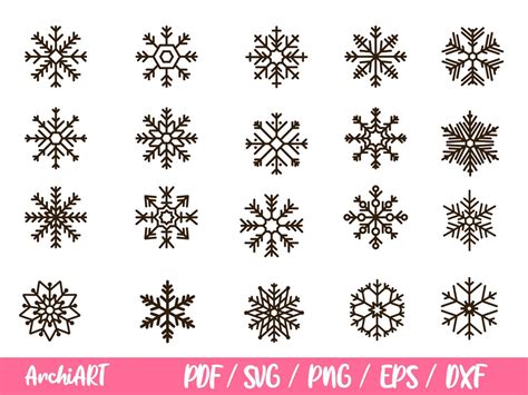 Snowflake Svg Snowflake Svg Bundle Snowflake Clipart Snowflake Cut Files For Cricut And