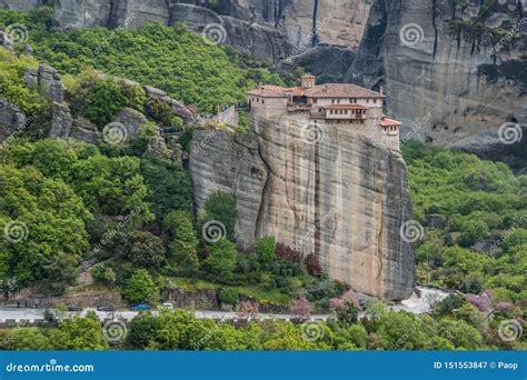 Holy Monastery Of Roussanou Stock Image Image Of Greece Hill 151553847