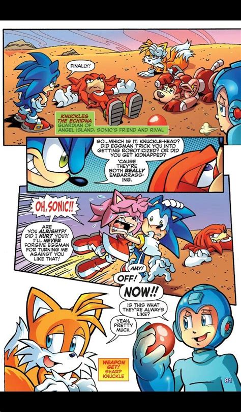 Amy Rose reunited with Sonic, Archie Comics Sonic Funny, Sonic And Amy ...