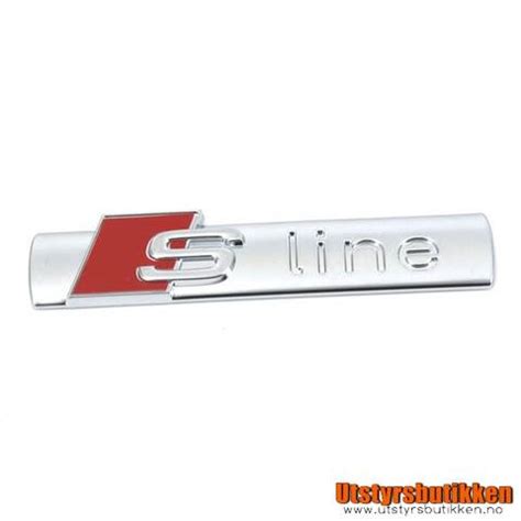 Audi S Line Grill Emblem Med Klips Chrome Utstyrsbutikken