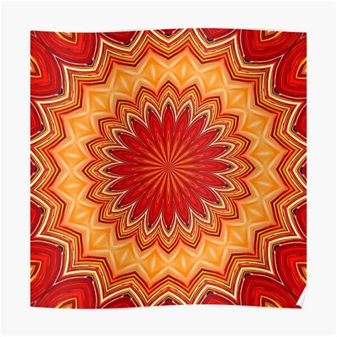 Red Star Mandala Poster For Sale By Chipperfield Redbubble