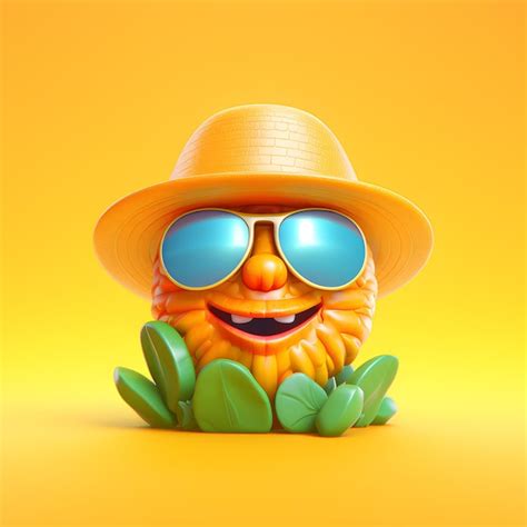 Un Personaje De Dibujos Animados Con Un Sombrero Y Gafas De Sol Y Un