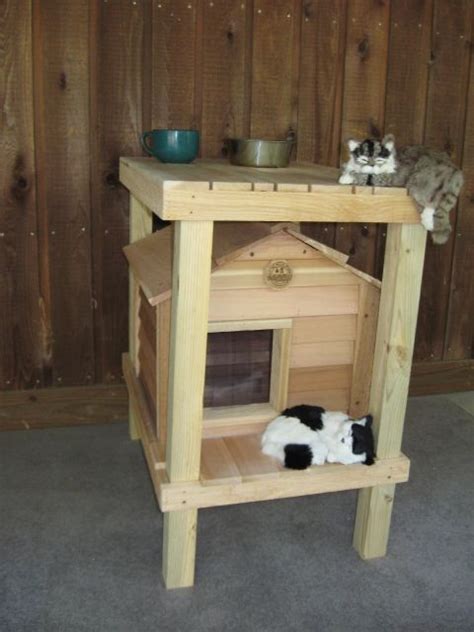 20” Cat House With Platform And Loft Custom Dog And Cat Houses By