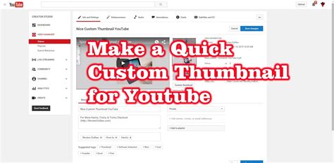 Make A Quick Custom Thumbnail For Youtube