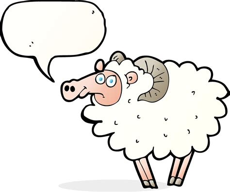 cartoon ram  speech bubble  vector art  vecteezy