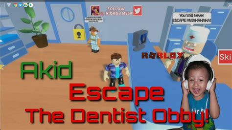 Kabur Dari Dokter Gigi Roblox Game Escape The Dentist Obby Play