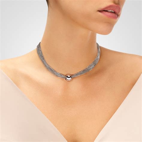 Collier Boule En Argent Massif Pour Femme Collier En Argent Boule Pour