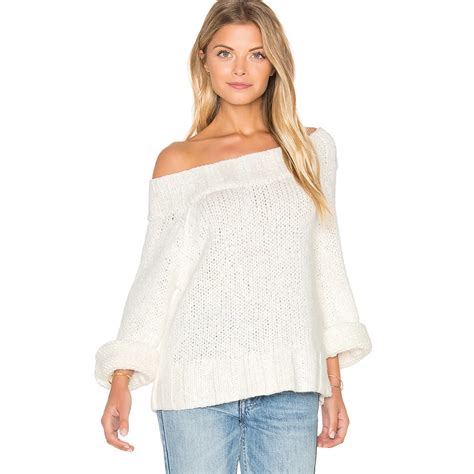 Buy Sexy White Slash Neck Pullovers Sweater Women Long