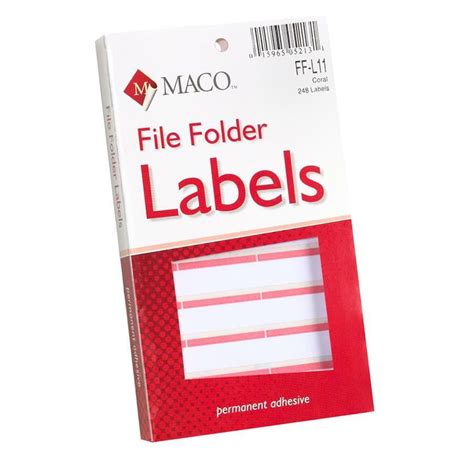 MACO Color Coded File Folder Labels - Walmart.com