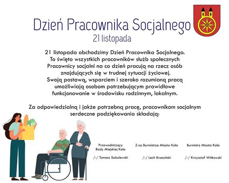 Dzie Pracownika Socjalnego Miasto Ko O Oficjalny Portal Informacyjny