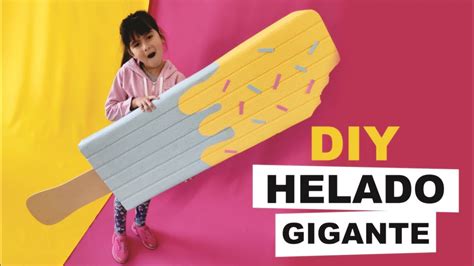 Diy Como Hacer Una Paleta De Helado Gigante Telgopor Fácil Eq Arte