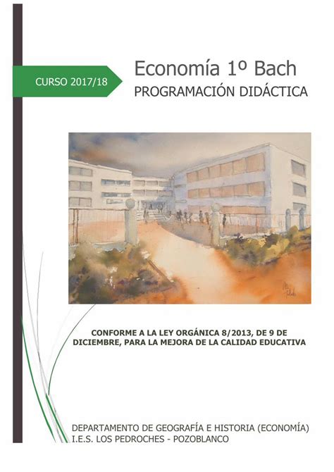 Pdf Economía 1º Bach Principal · Departamento De GeografÍa E