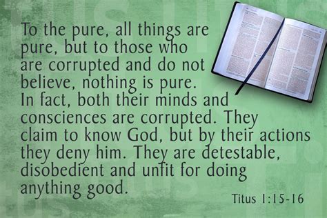 Memorize Scripture Titus 1 15 16