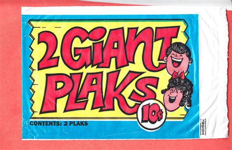 Topps Giant Plaks Different Proof Test C C Wrappers