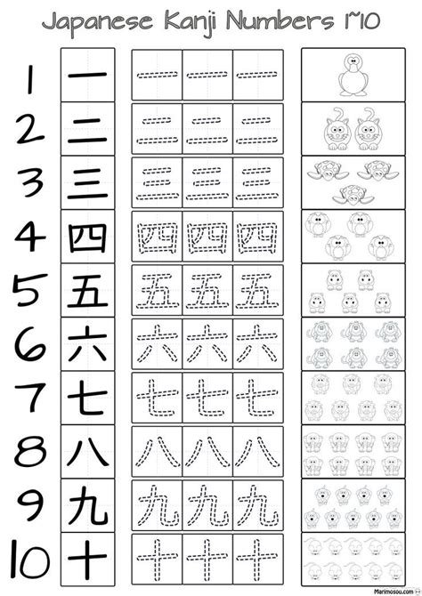 Numbers Kanji Writing Practice Chinese Writing Chinese Language