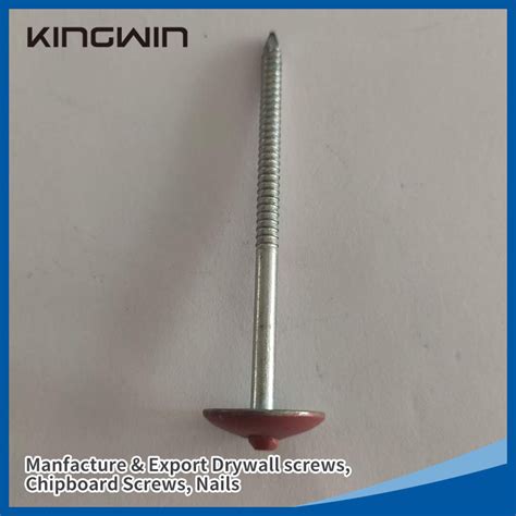 Color Galvanized Umbrella Head Plain Twist Shank Roofing Nail