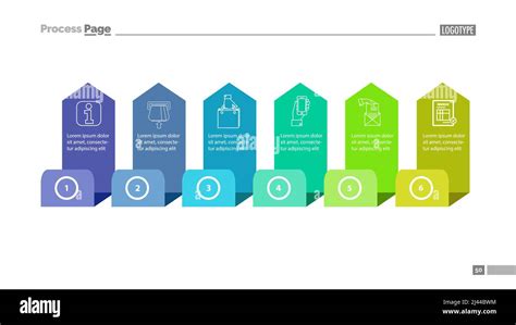 Six Step Process Chart Slide Template Element Of Diagram Strategy Plan Concept For