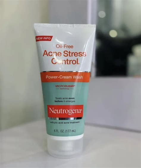 Neutrogena Oil Free Acne Stress Control Power Cream Wash 6 Fl Oz