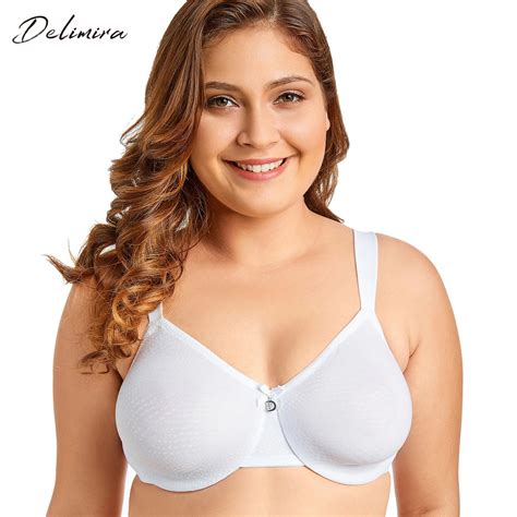 Delimira Women S Sheer Minimizer Bra Plus Size Support Underwired Everyday Bra In Bras From