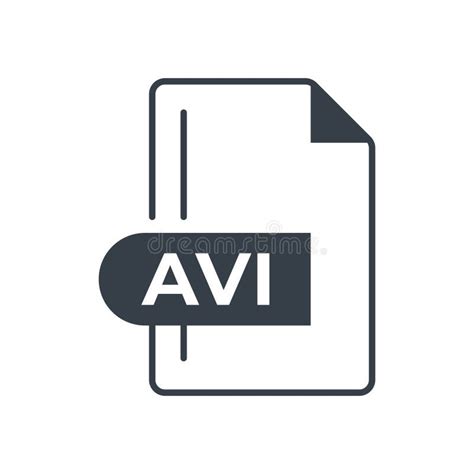 Avi File Format Icon Avi Extension Filled Icon Stock Vector