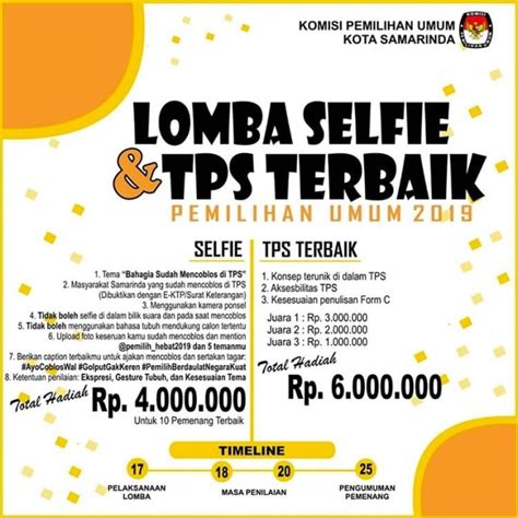 Lomba Selfie Tps Terbaik Total Hadiah Juta Di Kota Samarinda