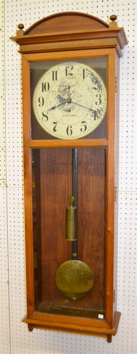 Antique Seth Thomas Regulator 20 Oak Wall Clock To With A