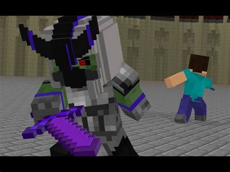 Herobrine And Steve Fighting With Swords