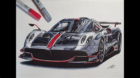 Pagani Huayra Bc Roadster Drawing Stefan Farkas Youtube