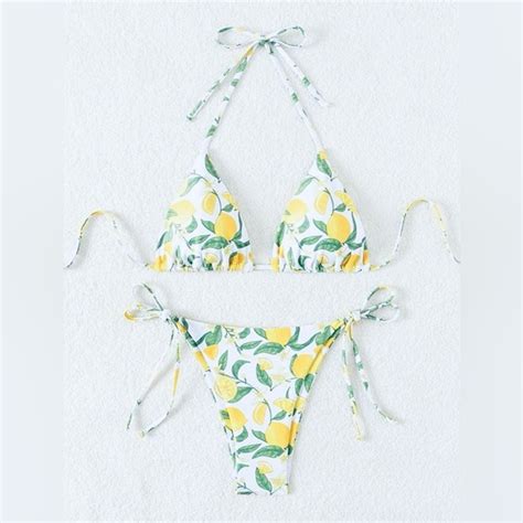 Glitz Glam Swim Sunshine And Lemons Bikini Set Poshmark