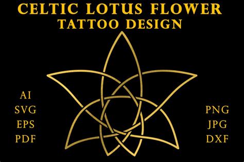 Celtic Knot Lotus Flower Tattoo Design Lotus Tattoo Svg