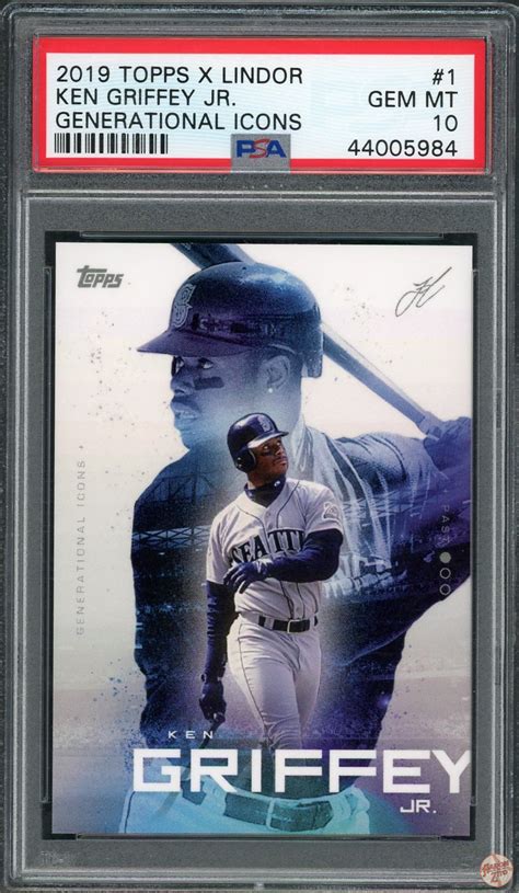 2019 Topps X Lindor Ken Griffey Jr Generational Icons 15 PSA 10 POP