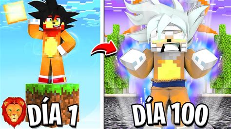 Sobreviv D As En Un Solo Bloque De Dragon Ball En Minecraft