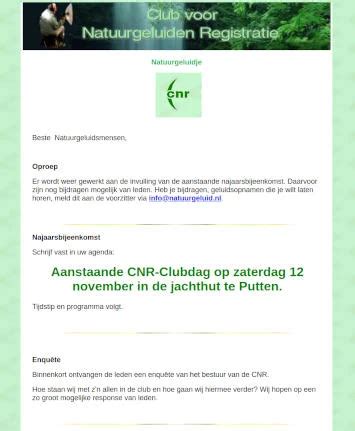 Natuurgeluidje CNR 2024 Club Voor Natuurgeluiden Registratie