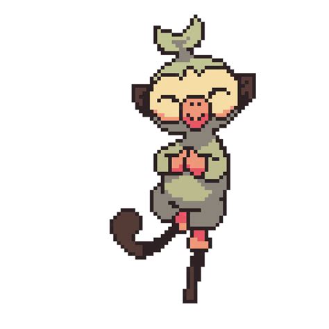 Grookey Pixel Art By Moltengun On Deviantart