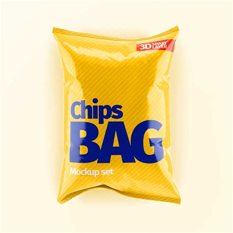 Free Chips Bag Mockup PSD | Mockuptree