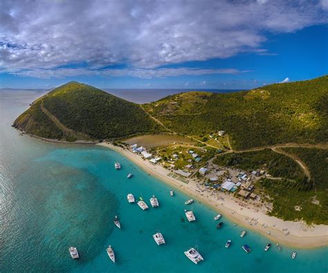 soggy dollar bar aerial view jost van dyke british virgin islands yacht ...