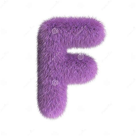 Hairy Font Furry Alphabet 3d Rendering Letter F Stock Illustration